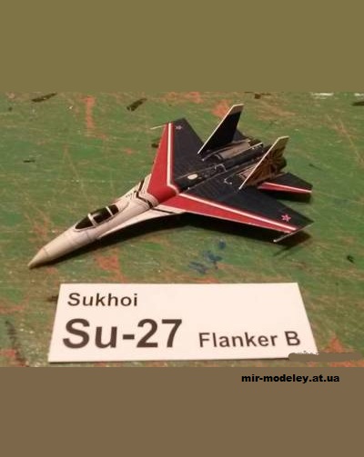 №13068 - Су-27 / Su-27 Flanker-B (Bruno VanHecke) из бумаги