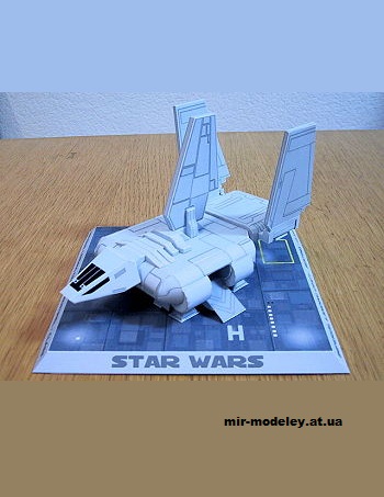 №13102 - Шаттл Imperial Landing Craft Sentinel Class (Martin Sanger / Star Wars) из бумаги