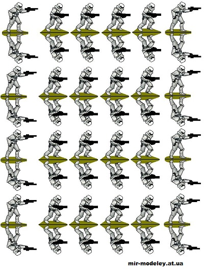 №13113 - Mini Troops Imperial (Мини-войска Имперцы) (Star Wars) из бумаги