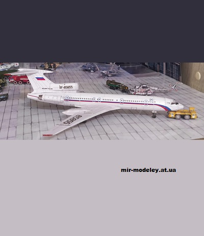 №13168 - Ту-154М Морская авиация ВМС РФ - окрас специального лётного отряда «Россия» (Переработка и перeмасштаб модели от PR Models)