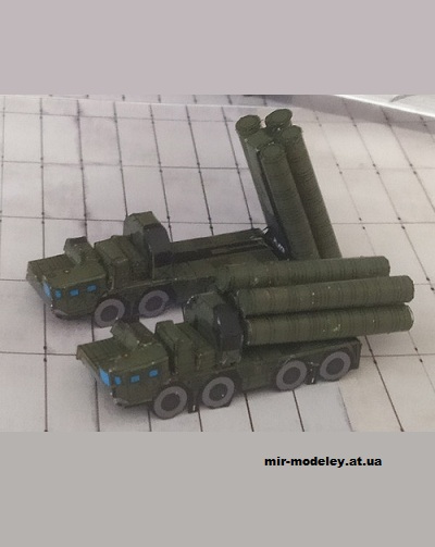 №13158 - Пусковая установка ракетного комплекса С-400 5П85СМ2-01 на шасси МАЗ-543М (Векторный перекрас переработки модели от PR Models) из б