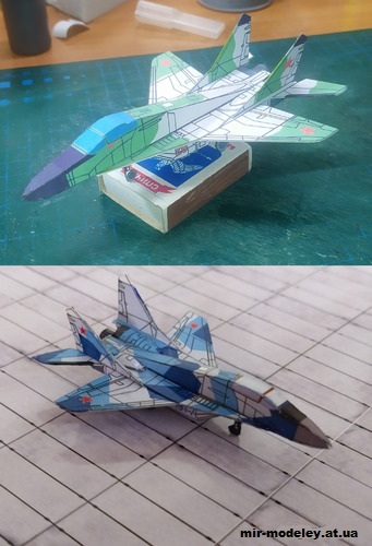 №13154 - МиГ-29 ВВС СССР/России с аэродромом / MiG-29 Soviet/Russian Air Force plus airfield (Перекрас PR Models) из бумаги