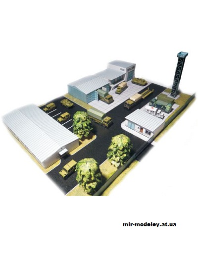 №13155 - Military base of Army of Czech republic (PR Models) из бумаги