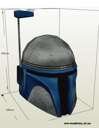 №13107 - Шлем Джанго Фетта / Jango Fett Helmet (Star Wars) из бумаги