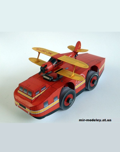 №13139 - «Снежный крейсер» Берда с самолетом Beechcraft Model 17 «Staggerwing» / Byrd’s Snow Cruiser + Beech 17 Staggerwing (PR Models) из б