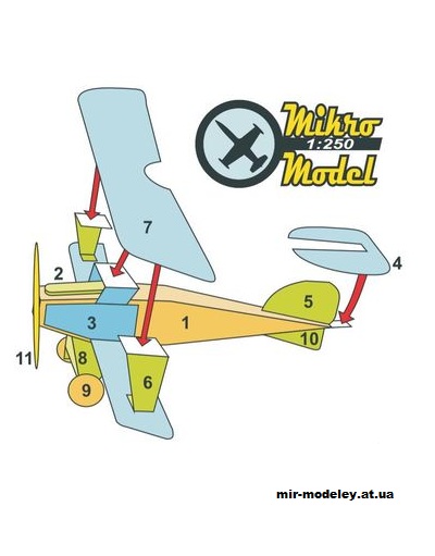 №13143 - Albatros DIII (PR Models) из бумаги