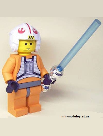 №13124 - LEGO 7140 Luke Skywalker (Star Wars) из бумаги