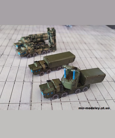 №13161 - Ракетный комплекс С-300: пусковая установка 5П85С, радиолокатор подсвета и наведения 5Н63С и командный пункт 5K56 (Конверсия PR Mod