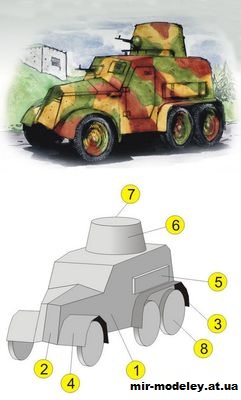 №13141 - Tatra OA vz.30 (PR Models) из бумаги