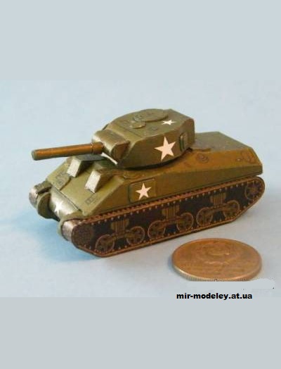 №13135 - Sherman M4A3 [PR Models] из бумаги