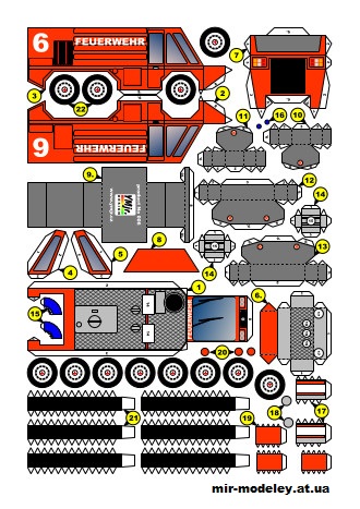 №13279 - Feuerwehr (YMjr Design 06) из бумаги