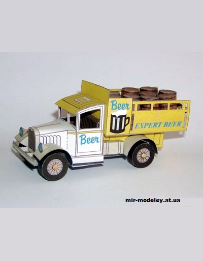 №13274 - Грузовик с пивом / Beer truck (YMjr Design 02) из бумаги