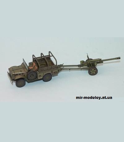 №13215 - Dogde WC 51 Weapon carrier + ZiS-3 76 mm divisional gun M1942 [PR models] из бумаги