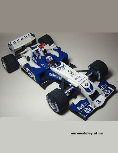 №13297 - Williams FW26 2004 J.P.Montoya (Metmania) из бумаги