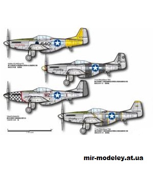 №13222 - P-51D Mustang [Trotskiy Studio] из бумаги