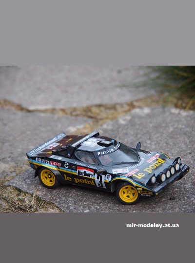 №13283 - Спортивный автомобиль Lancia Stratos Marlboro Le Point (YMjr Design 09) из бумаги