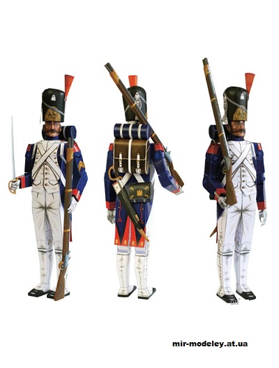 №13203 - Francouzsky granatnik / Французский гренадер (ABC 16/2022) из бумаги