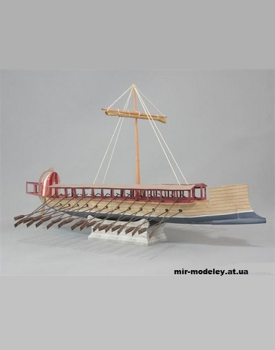 №1395 - Римская речная Либурна / Römische Flussliburne (Mondorfer Bastelbogen) из бумаги