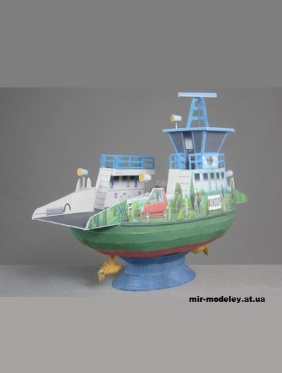 №1393 - Паром / Rheinfaehre (Mondorfer Bastelbogen) из бумаги