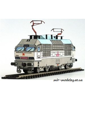 №1303 - Lokomotiva Skoda 55 [ABC 1974-02] из бумаги