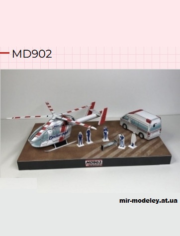 №13391 - Aero Ashai Md902 Doktor Heli (Aero Ashai) из бумаги