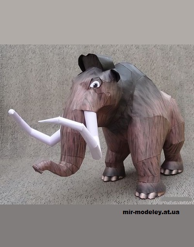 №13367 - Мамонт Мэнни / Manny (Ледниковый период / Ice Age) (Paper Inside) из бумаги