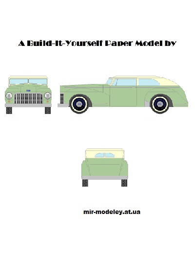 №13302 - AB08 - 2 Door Sedan (Mccool Papercraft) из бумаги
