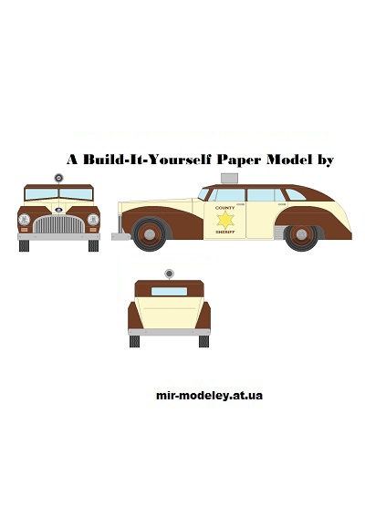 №13324 - CB07S - Sheriff Aerosedan (Mccool Papercraft) из бумаги