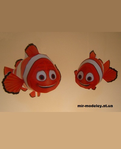 №13365 - Nemo and Marlin (В поисках Немо) (Paper Inside) из бумаги