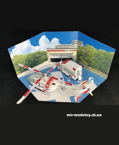 №13388 - Aero Ashai Doctor Heli Bk117c2 (Aero Ashai) из бумаги