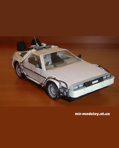 №13360 - Автомобиль DeLorean DMC-12 (Назад в будущее) (Paper Inside) из бумаги