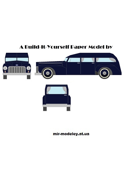 №13314 - AB18 - Limousine Hearse (Mccool Papercraft) из бумаги