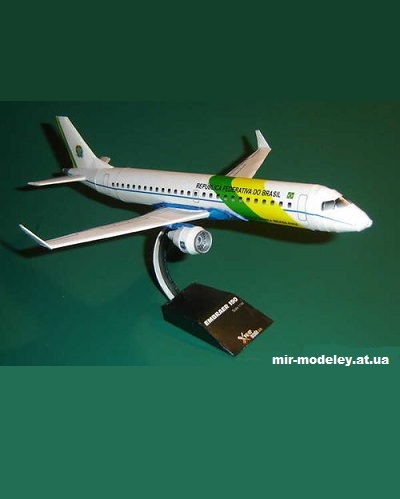№13332 - Embraer 190 (PaperInside) из бумаги