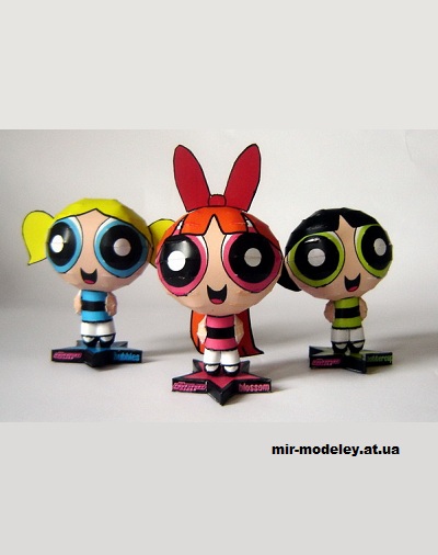 №13371 - Powerpuff Girls (Paper Inside) из бумаги