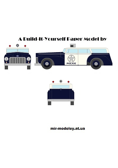№13306 - AB11P - Deluxe Police Wagon (Mccool Papercraft) из бумаги
