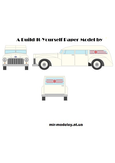 №13312 - AB16 - Ambulance (Mccool Papercraft) из бумаги