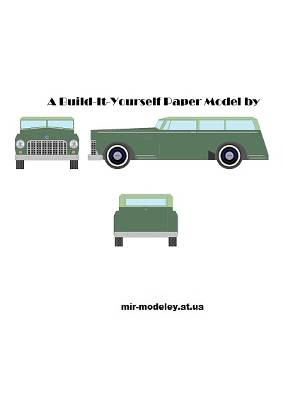 №13307 - AB12 - Club Wagon (Mccool Papercraft) из бумаги