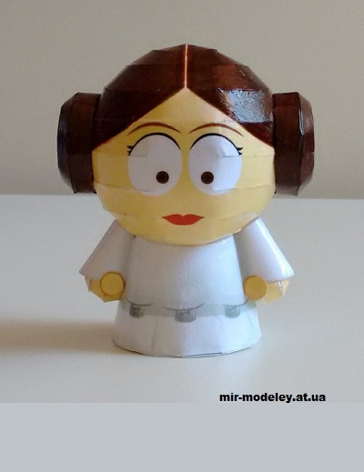 №13373 - South Park - Princess Leia (Paper Inside) из бумаги