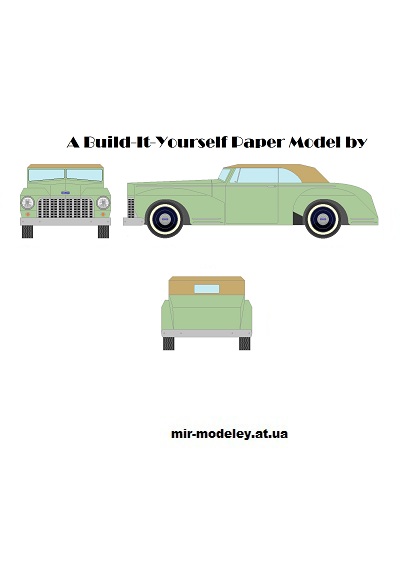 №13308 - AB13 - Convertible (Mccool Papercraft) из бумаги