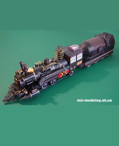 №13361 - Паровоз времени / Train Time Machine (Back to the Future) (Paper Inside) из бумаги