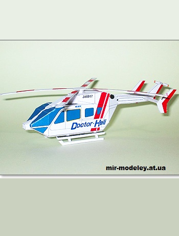 №13386 - Aero Ashai Bk117 (Aero Ashai) из бумаги