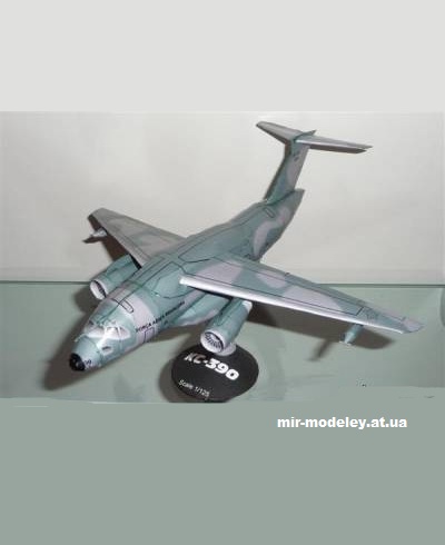 №13333 - Транспортный самолет Embraer KC-390 (Paper Inside) из бумаги