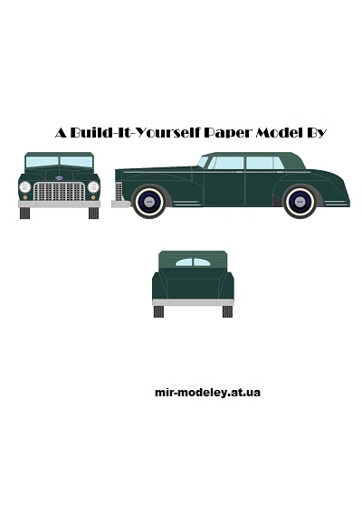 №13304 - AB10 - Truckback Sedan (Mccool Papercraft) из бумаги