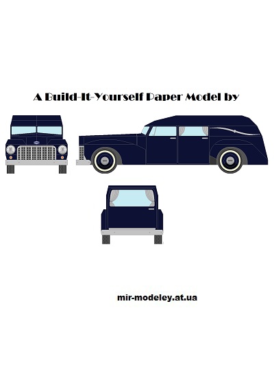 №13313 - AB17 - Landau Hearse (Mccool Papercraft) из бумаги