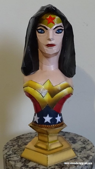 №13355 - Бюст Wonder Woman (Paper Inside) из бумаги