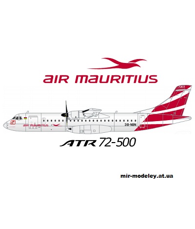 №13476 - ATR 72-500 Air Mauritius (Mario Solorzano - Edwin Rodriguez) из бумаги