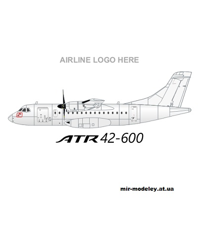 №13466 - ATR 42-600 White (Edwin Rodriguez) из бумаги