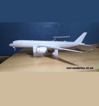 №13430 - Airbus A350-900 White (Edwin Rodriguez) из бумаги