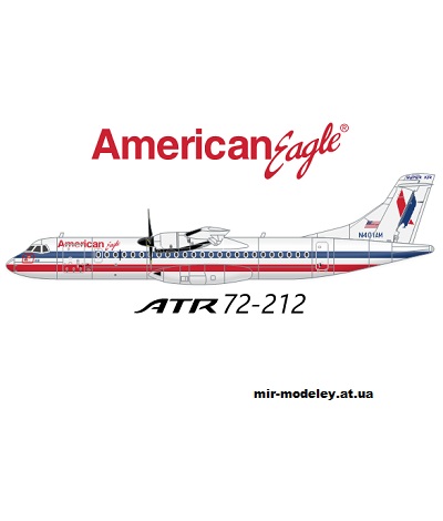 №13473 - ATR 72-212 AMERICAN EAGLE (Edwin Rodriguez - Mario Solorzano) из бумаги