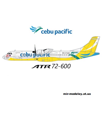№13489 - ATR 72-600 CEBU PACIFIC (Edwin Rodriguez - Mario Solorzano) из бумаги